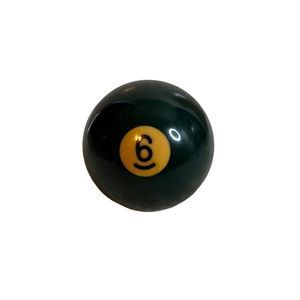 Vintage 60s-70s Pocket 6 Green Solid Pool Ball 2” Billiards
